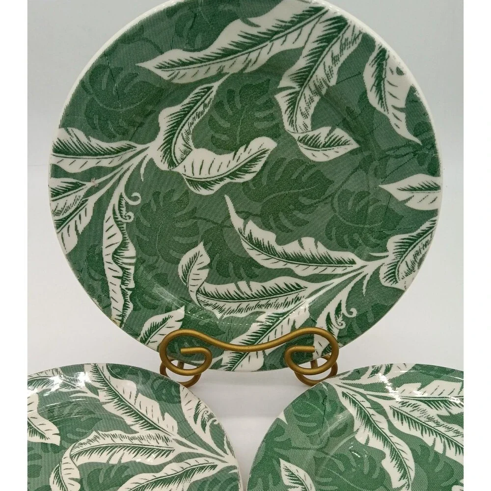 Vtg Wallace China Shadowleaf Restaurant Ware Set of Four 9.25